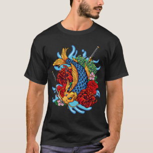 kleurrijke koi vissen t-shirt
