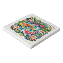 Kleurrijke Koi Zwemmen in Lotus Gevulde Vijver