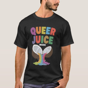 Kleurrijke Kokosnoot met Queer Sap T-shirt