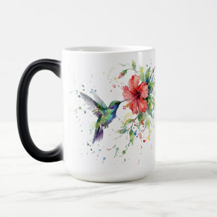 Kleurrijke Kolibrie Aquarel Bloemrijke Natuur Kuns Magische Mok