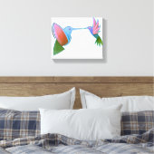 Kleurrijke Kolibrie Canvas Afdruk (Insitu (Slaapkamer))