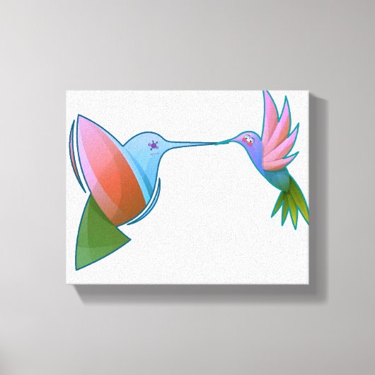 Kleurrijke Kolibrie Canvas Afdruk (Voorkant)