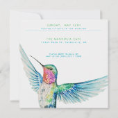 Kleurrijke kolibrie ELKE Verjaardag Brunch Kaart (Achterkant)