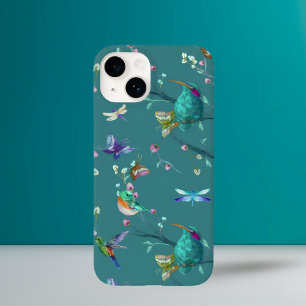 Kleurrijke Kolibrie en Bloemige Waterverf  Case-Mate iPhone 14 Hoesje