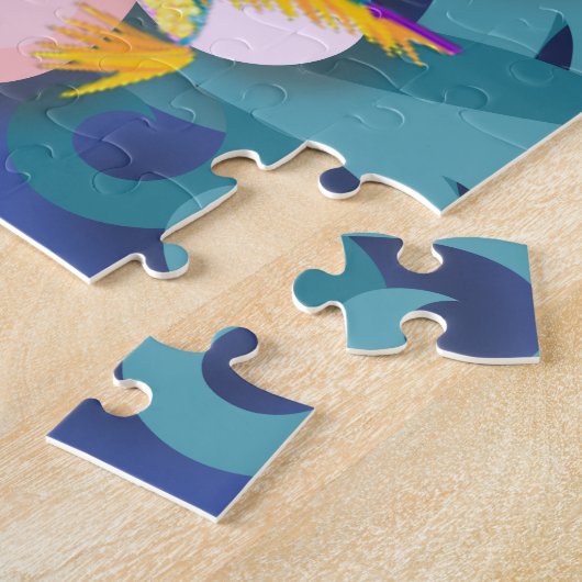 Kleurrijke Kolibrie Legpuzzel (Zijkant)