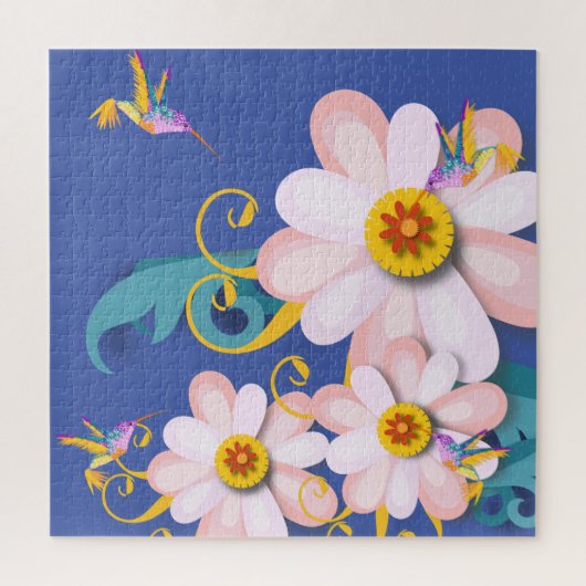 Kleurrijke Kolibrie Legpuzzel (Verticaal)