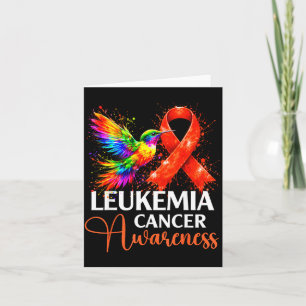 Kleurrijke kolibrie leukemie kanker bewustzijn  kaart