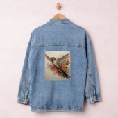 Kleurrijke Kolibrie Rode Bloemen Denim Jacket (Hangar)