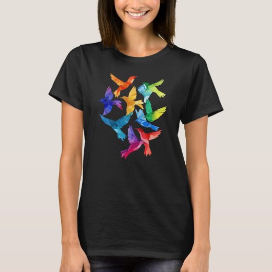 Kleurrijke Kolibrie T-shirt (Voorkant)