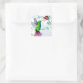  Kleurrijke Kolibrie Vierkante Sticker (Tas)