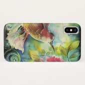 Kleurrijke kolibrie Zijderzijde Kunstschilder schi Case-Mate iPhone Case (Achterkant (horizontaal))