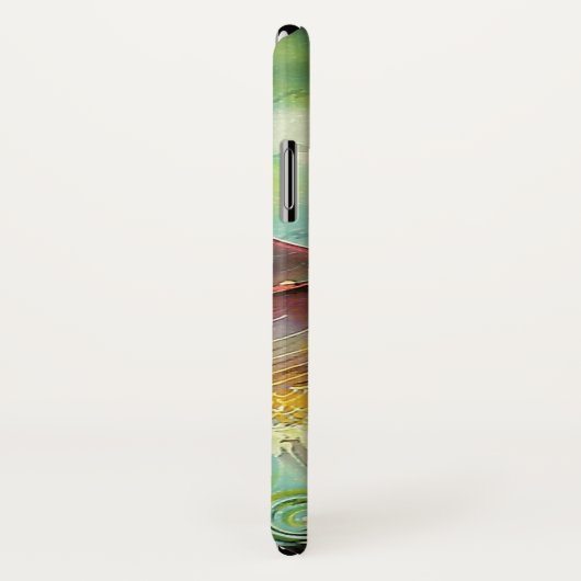 Kleurrijke kolibrie Zijderzijde Kunstschilder schi Case-Mate iPhone Case (Achterkant / rechts)