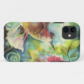 Kleurrijke kolibrie Zijderzijde Kunstschilder schi Case-Mate iPhone Case (Achterkant (horizontaal))