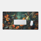 Kleurrijke kolibries in de tuin bureaumat (Keyboard & Muis)