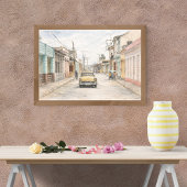 Kleurrijke Koloniale Stad Kunstprint Muurposter Poster