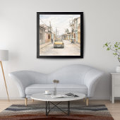 Kleurrijke Koloniale Stad Kunstprint Muurschets Poster