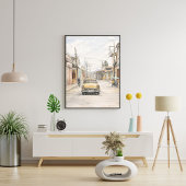 Kleurrijke Koloniale Stad Kunstprint Muurschets Poster