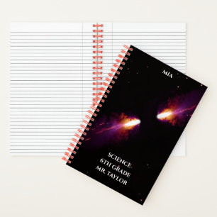 Kleurrijke Kometen Botsen in de Kosmische Ruimte Notitieboek