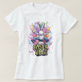 Kleurrijke Konijn Graffiti Pasen Vibes T-shirt (Design voorkant)