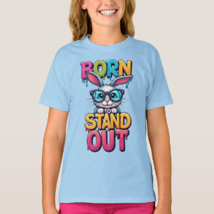 Kleurrijke Konijn Met Zonnebril T-shirt