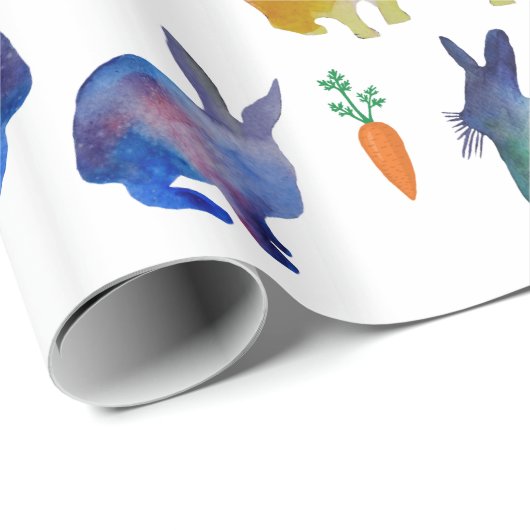 Kleurrijke konijnen Pasen Cadeaupapier (Rol Hoek)