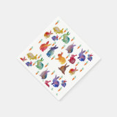 Kleurrijke konijnen Pasen Cocktail Papier servette Servetten (Hoek)