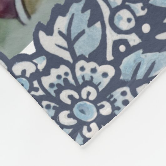 Kleurrijke Konijnenkonijn Jacobean Floral Bird  Fleece Deken (Hoek)