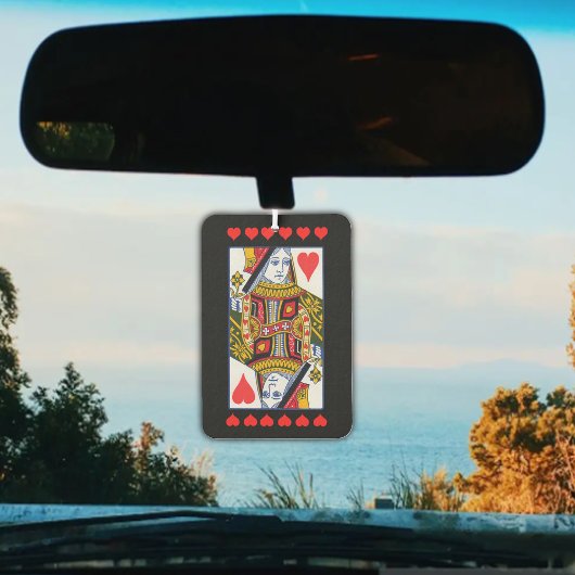 kleurrijke koningin met hart luchtverfrisser