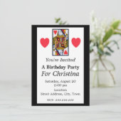  Kleurrijke  Koningin van Harten Verjaardag Kaart (Staand voorkant)