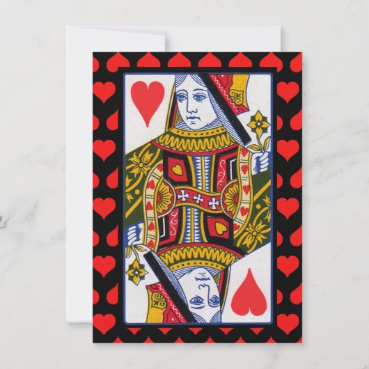  Kleurrijke  Koningin van Harten Verjaardag Kaart (Achterkant)