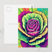 Kleurrijke Kool Pop Art Briefkaart (Voorkant / Achterkant)