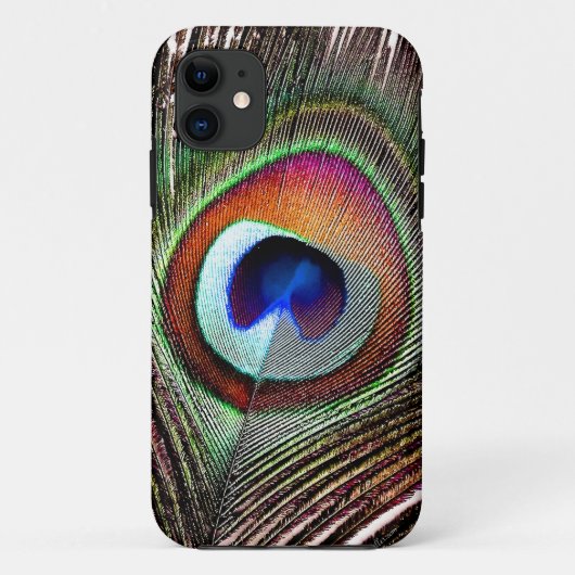 Kleurrijke Koperen Pauwveer Case-Mate iPhone Case (Achterkant)