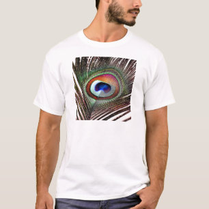 Kleurrijke Koperen Pauwveer T-shirt