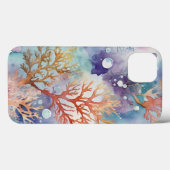 Kleurrijke koraal waterverf Case-Mate iPhone case (Achterkant (horizontaal))
