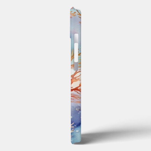 Kleurrijke koraal waterverf Case-Mate iPhone case (Achterkant / Links)