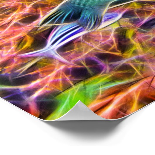 Kleurrijke koraalriefdruk poster (Hoek)