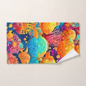 Kleurrijke koraalrif artwork bad handdoek (Handdoek)