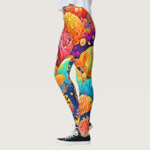 Kleurrijke koraalrif artwork leggings (Links)