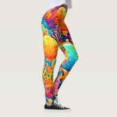 Kleurrijke koraalrif artwork leggings (Rechts)