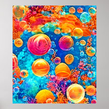 Kleurrijke koraalrif bubbels