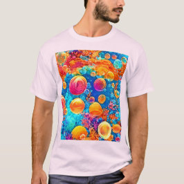 Kleurrijke koraalrif bubbels t-shirt