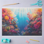 Kleurrijke Koraalrif Decoupage Tissuepapier (Craft)