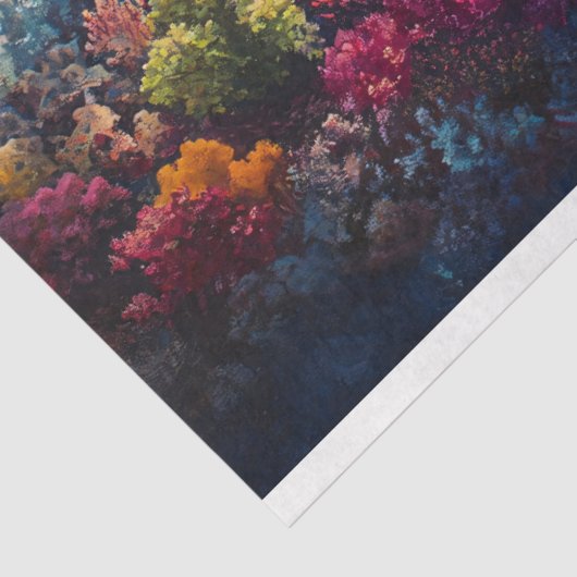 Kleurrijke Koraalrif Decoupage Tissuepapier (Detail)