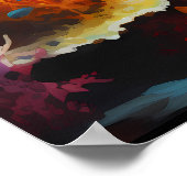 Kleurrijke koraalrif digitale olieverfschilderij poster (Hoek)