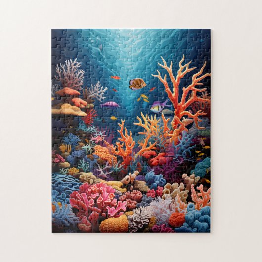 Kleurrijke koraalrif puzzel (Verticaal)