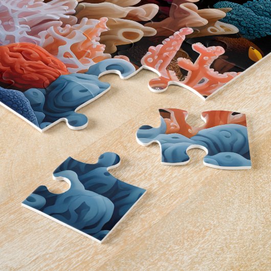 Kleurrijke koraalrif puzzel legpuzzel (Zijkant)