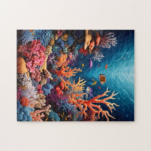 Kleurrijke koraalrif puzzel legpuzzel (Horizontaal)