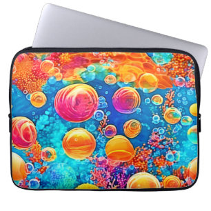 Kleurrijke Koraalrifbellen Laptop Sleeve