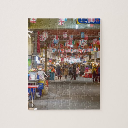 Kleurrijke Koreaanse markt Legpuzzel (Verticaal)
