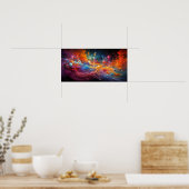 Kleurrijke kosmisch poster (Keuken)